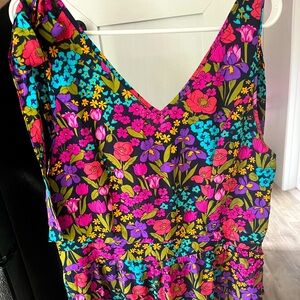 Floral romper with ties!